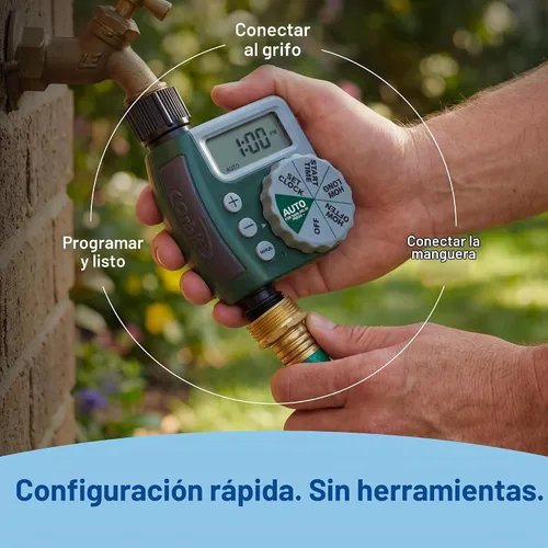 Vista 8 de Orbit 62061Z temporizador de manguera de riego digital programable de 1 salida Funciona con pilas con pantalla LCD, retardo de lluvia integrado