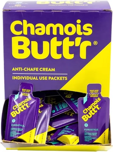 Vista 7 de Crema Chamois Butt'r Eurostyle Anti-Rozaduras, paquete de 10 sobres de 9mL equipo de ciclismo