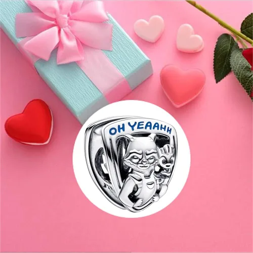 Vista 2 de UIHEI Family Love You - Dijes colgantes de corazón para mujer, collar o pulsera en plata de ley 925, regalo de joyería para el día de la madre