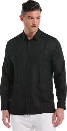 Vista 19 de Cubavera Camisa Guayabera de manga larga con cuatro bolsillos para hombre, 100 % de lino, detalle de pinzas, ajuste relajado