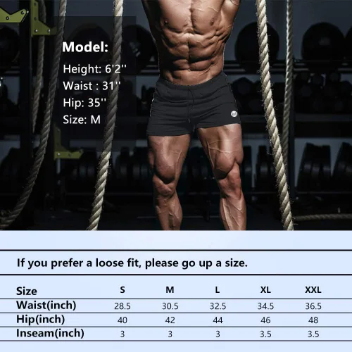 Vista 6 de MICOZIFY Pantalones cortos de entrenamiento de gimnasio para hombre, pantalones cortos de entrenamiento de 3 pulgadas, pantalones cortos de gimnasio