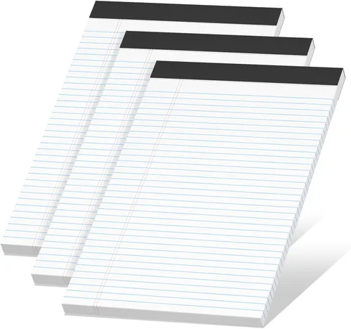 Vista 9 de Anotadores de tamaño legal de 8.5 x 11 pulgadas, paquete de 2 blocs de notas blancos de 8.5' x 11' para el trabajo, anotadores con papel