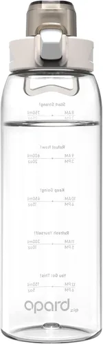 Vista 26 de Opard Botella de agua de plástico de 30 onzas apta para lavavajillas, tapa abatible a prueba de fugas, Tritan sin BPA, botella de agua deportiva