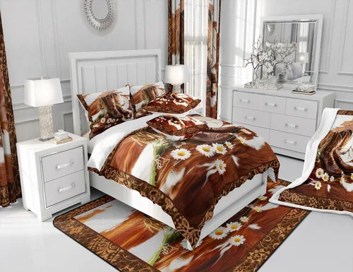 Vista 6 de Manfei Sábana bajera ajustable de vaquero occidental, tamaño individual, funda de cama con 1 funda de almohada, juego de ropa de cama con estampado