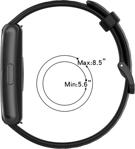 Vista 5 de Senter Correa de repuesto de goma suave de liberación rápida para reloj inteligente Huawei Band 7