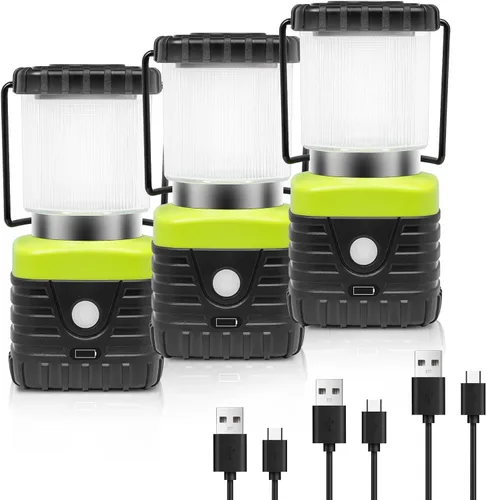Vista 8 de Jarxin 1 unidad de linterna de camping LED luz cálida 3200K recargable de 1000 lm, batería externa de 4500 mAh, linterna para emergencias