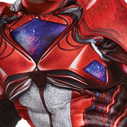 Vista 5 de Disguise Disfraz para hombre de Red Ranger Movie Muscle