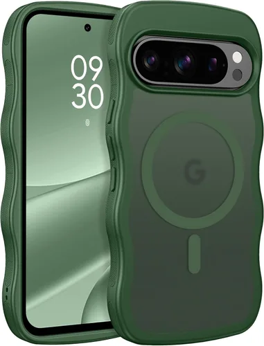 Vista 19 de BENTOBEN Funda magnética para Google Pixel 10, bonita funda rizada ondulada Pixel10 [compatible con MagSafe], antideslizante, a prueba de golpes