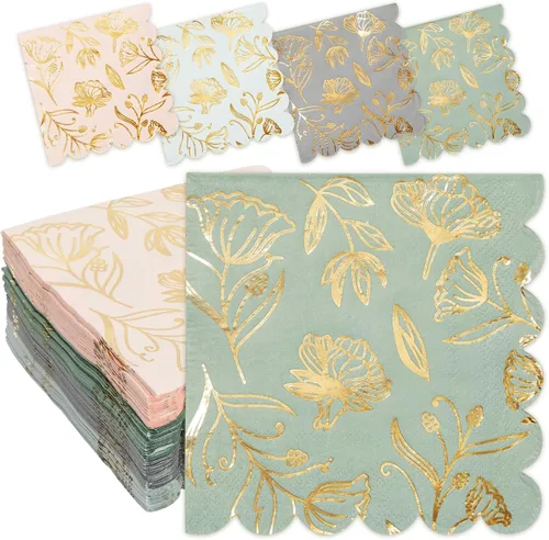 Vista 11 de Sparkle and Bash Servilletas de cóctel para bebé, 5 x 5 pulgadas, plegadas, 100 unidades, 3 capas, color rosa degradado, servilletas de papel