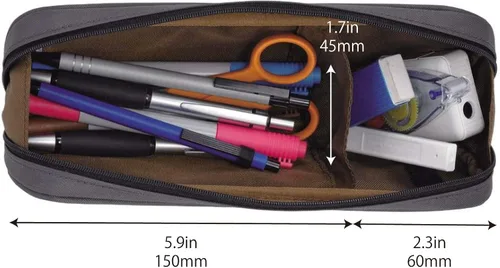 Vista 2 de Lihit Lab - Estuche para bolígrafos, 9.4 x 1.8 x 3 pulgadas Negro azabache