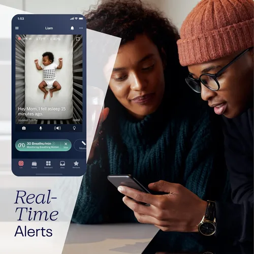 Vista 6 de Nanit Breathing Wear Band - 100% Cotton, Works with Nanit Pro Baby Monitor to Track Breathing Motion Sensor-Free