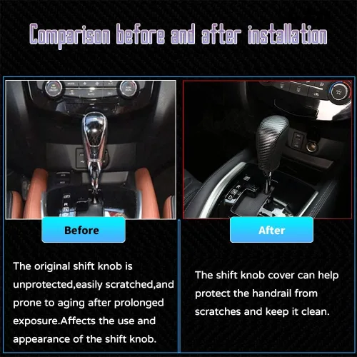 Vista 3 de Accesorios interiores personalizados para Nissan Rogue Rogue Sport, Altima Frontier, Murano Pathfinder Sentra, cubierta de piel con perilla
