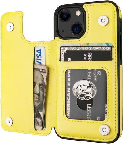 Vista 8 de ONETOP - Funda tipo cartera para iPhone 13 Mini con tarjetero, color negro Kickstand,ID/Cash Holder,Case Wallet with Card Slots,Double Magnetic