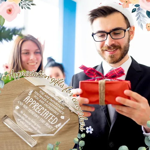 Vista 4 de Yinder Apreciado regalo de agradecimiento para mujeres, maestra, compañera de trabajo, oficina, dejar el trabajo, despedida, regalo