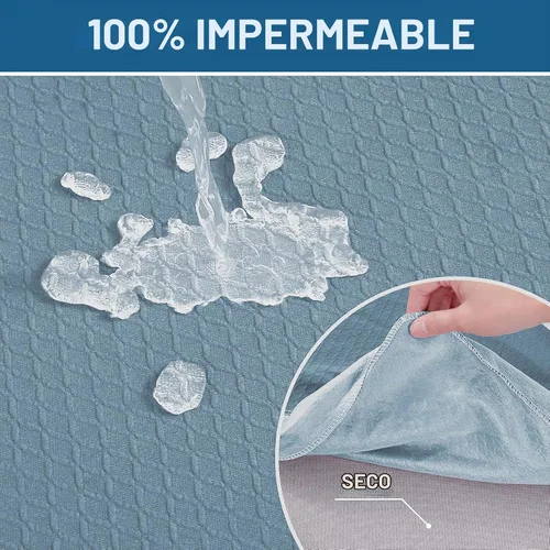 Vista 3 de Smiry Fundas de asiento impermeables para sillas de comedor, sin fundas traseras