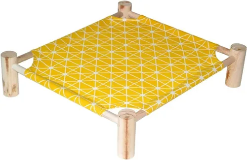 Vista 8 de Cat Bed House Outdoor Universal Pet Removable Breathable Hammocks for Small Dog Durable Wood Frame Canvas Beds(CW005-1)