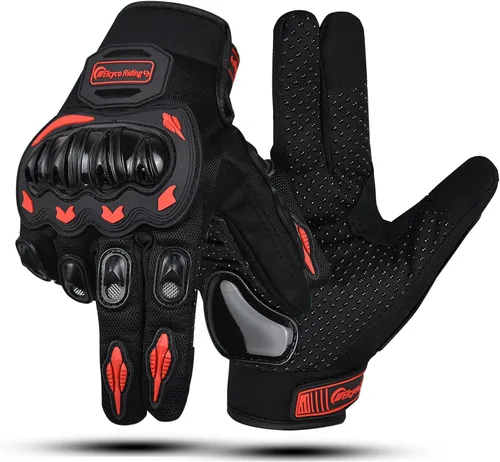 Vista 7 de Guantes de motocicleta para mujer con pantalla táctil, para verano, motocicleta de tierra, guantes de dedo completo, carreras en carretera