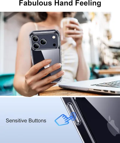 Vista 39 de HOOMIL Funda para iPhone 7 Plus/iPhone 8 Plus de 5.5 Pulgadas, sin amarillamiento, protección contra caídas, cubierta trasera dura transparente