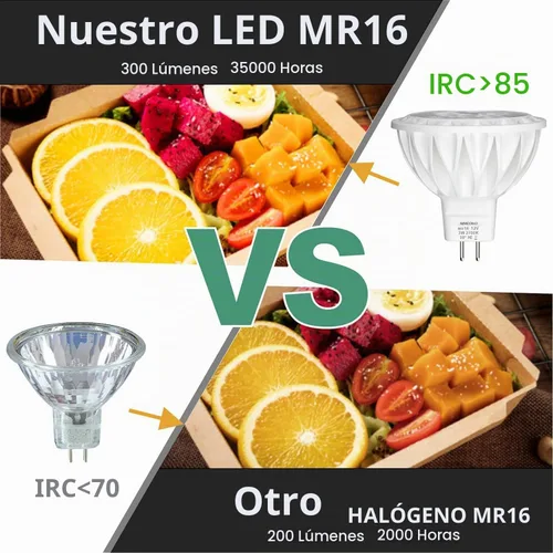 Vista 6 de MR16 Bombillas LED GU5.3 12 V 3 W (equivalente a 35 vatios) 2700 K