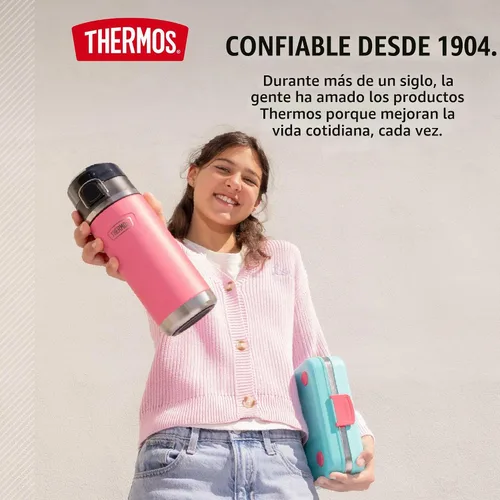 Vista 9 de THERMOS ICON Botella de agua aislada a prueba de fugas de 18 onzas con boquilla, mantiene las bebidas frías 16 horas, asa de transporte, apta