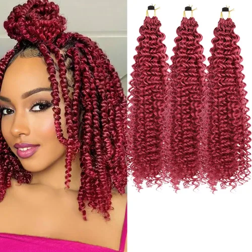 Vista 43 de 3 trenzas de ganchillo Passion Twist, cabello sintético preseparado para trenzar de 14 pulgadas, 3 paquetes de cabello trenzado pretrenzado