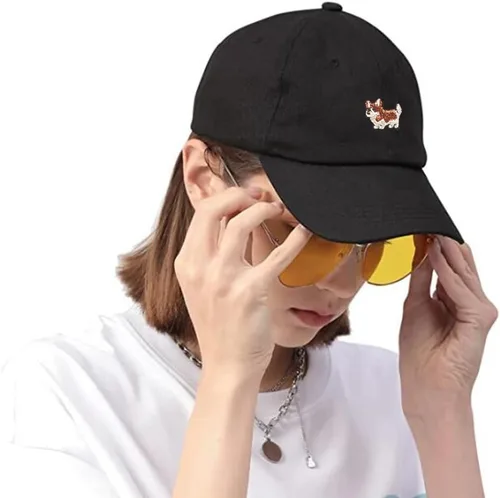 Vista 7 de Croogo Gorra de béisbol atlética para hombre con bordado lindo Corgi perro papá sombrero deportivo al aire libre suave para correr entrenamiento