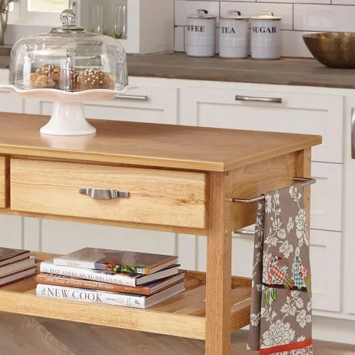 Vista 6 de Home Styles Meridian carrito de cocina, Madera Noble, Natural
