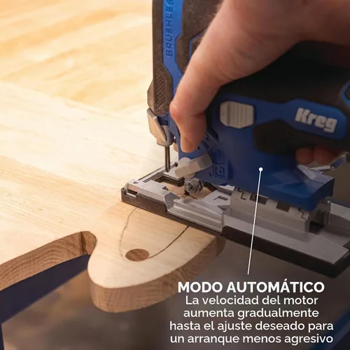 Vista 3 de Kreg Sierra Caladora de Agarre de Barril con Impulso Iónico de 20V - Inalámbrica, Compacta y Ergonómica - Corte de Precisión - Velocidad Variable