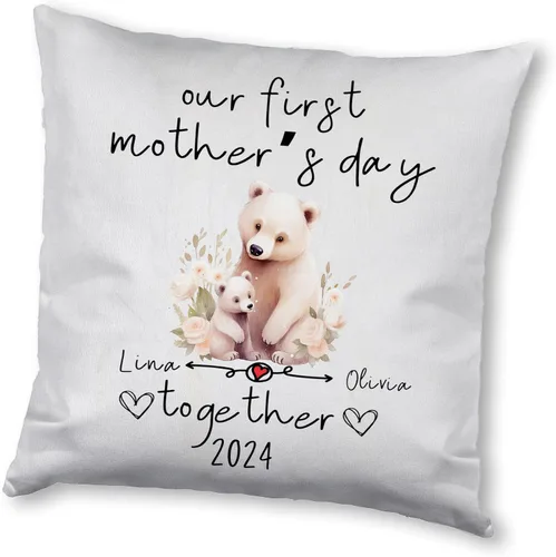 Vista 9 de Mother's Day Bear, Personalised Pillow Case Decor for Home, Present for Mom, Grandmother, for Her