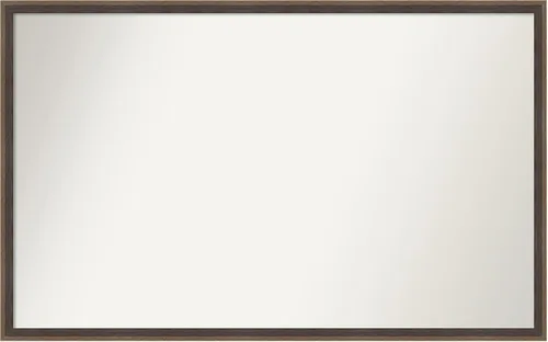 Vista 35 de Amanti Art Brown Bathroom Mirror for Over Sink, 21x33 Custom Made Hardwood Wedge Mocha Rectangle Vanity Mirror, Large Modern Wood Frame, Hangs