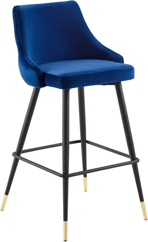 Vista 15 de Modway Adorn Performance - Taburete de terciopelo para mostrador, color gris