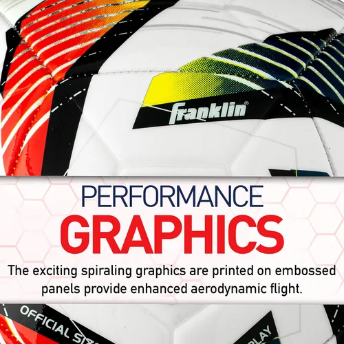 Vista 3 de Franklin Sports MLS Tornado Balón de Fútbol - Cubierta Suave - Balón de Fútbol de Tamaño y Peso Oficiales - Bomba de Aire Incluida