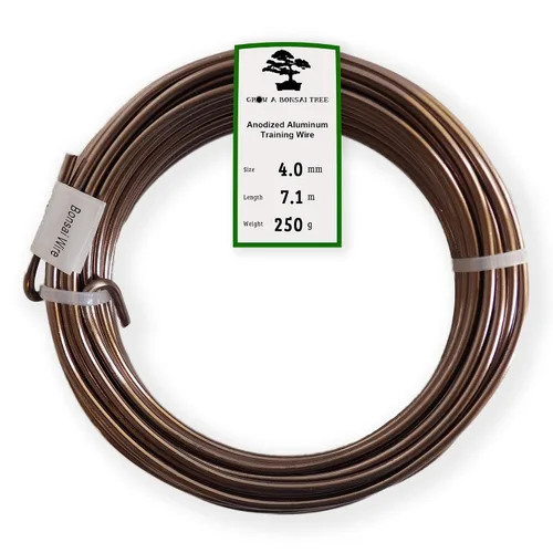 Vista 24 de Alambre de aluminio anodizado de 1.0mm para entrenamiento de bonsái de 250g, rollo grande (114 metros) - Elija su tamaño y color (1.0mm, Negro)