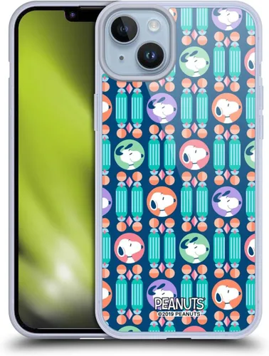 Vista 151 de Head Case Designs Snoopy Deco Dreams - Funda de gel suave con licencia oficial de Peanuts Blue Pattern compatible con Apple iPhone 7 Plus/iPhone 8