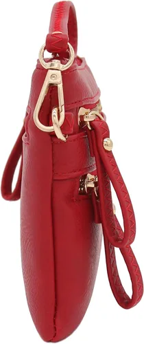 Vista 34 de Bolso de hombro cruzado con múltiples bolsillos y cremallera y correa de muñeca pequeña