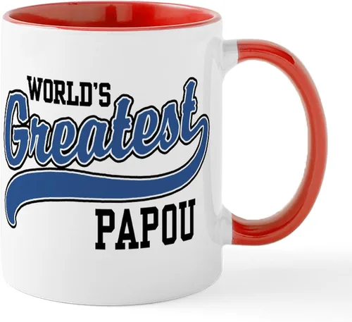 Vista 10 de CafePress Papou (Worlds Best) Taza de café de cerámica (11 oz (11.0 fl oz)