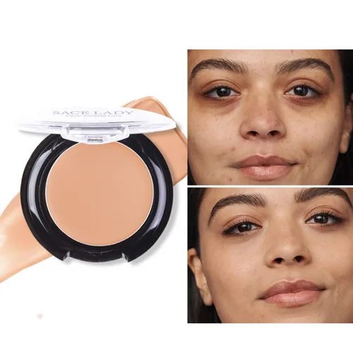 Vista 3 de Kit de maquillaje corrector de cobertura completa impermeable con esponja de imprimación, base líquida mate para cara, ojos y cubierta de cicatrices