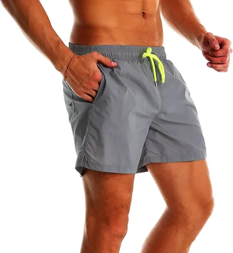 Vista 2 de YnimioAOX Traje de baño para hombre, de secado rápido, pantalones cortos de playa