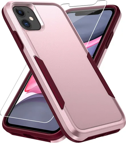 Vista 9 de Funda protectora para iPhone 11 de 6.1 pulgadas, con protector de pantalla, probada contra caídas de grado militar, resistente y resistente a prueba