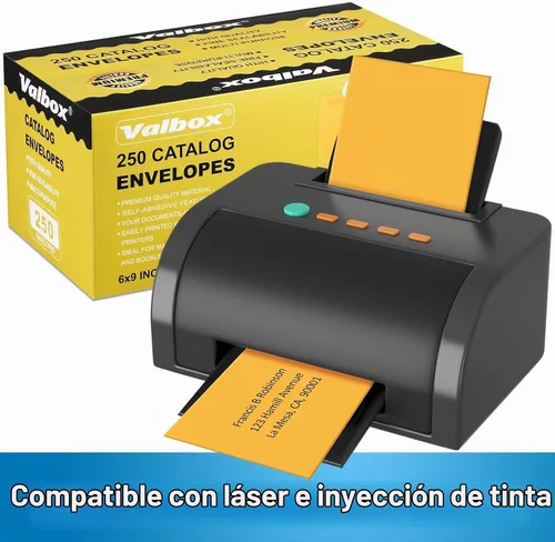 Vista 4 de ValBox - Sobres de catálogo autosellados de seguridad de 6 x 9 pulgadas, paquete de 250 sobres pequeños de papel kraft marrón para envío