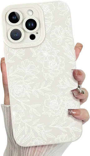 Vista 47 de MZELQ - Carcasa para iPhone 13 Pro Max, diseño de flores, color negro