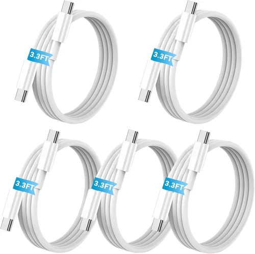 Vista 9 de 5 cables de carga rápida USB C a USB C, transferencia de datos【2x6.6ft+