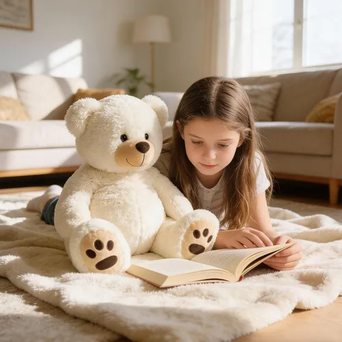 Vista 8 de LotFancy - Oso de peluche de 20.0 pulgadas, lindo oso de peluche con huellas, regalo para niños bebés pequeños en baby shower, cumpleaños Cute