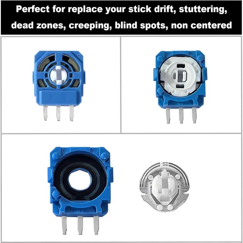 Vista 4 de 10pcs 2K3 Ohm Potenciómetro Reemplazo para Dualsense PS5 Controlador, Recorte Pot Resistor Thumbstick Módulo Sensor para Alps Analog Joystick