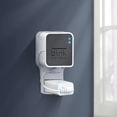 Vista 6 de Unidad flash USB Blink de 256 GB y soporte de pared para Blink Sync Module 2 con cable corto, ordena, ahorra espacio y mejora la seguridad sin