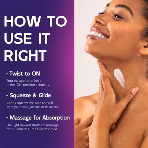 Vista 9 de Crema reafirmante para el cuello con retinol, AH-8 Hexapéptido Colágeno, reafirma la piel flácida en el cuello y escote, promueve la reparación