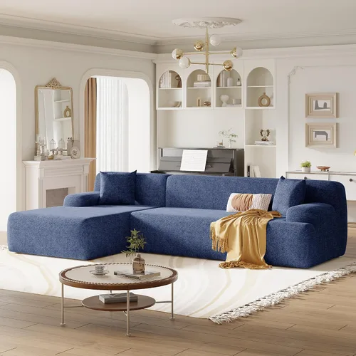 Vista 25 de Moderno sofá modular grande en forma de U, sofá cama convertible con diván reversible para sala de estar, asiento de almacenamiento, adecuado