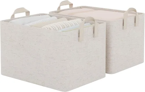 Vista 8 de StorageWorks Contenedores de almacenamiento para armario, cestas de almacenamiento para estantes, organizadores de armario y contenedores de Beige