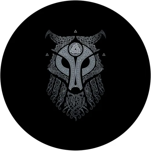 Vista 3 de VIKING CELTIC FENRIR - WOLF OF ODIN VIKING PopSockets intercambiables PopGrip
