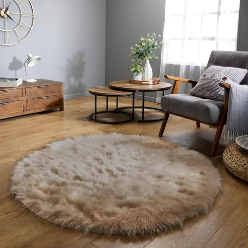 Vista 18 de Latepis - Alfombra rectangular de piel sintética tipo lana de oveja suave y esponjosa de estilo bohemio para sala de estar, dormitorio y residencias